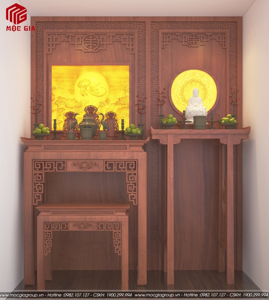 Bàn thờ Phật chung cư đẹp