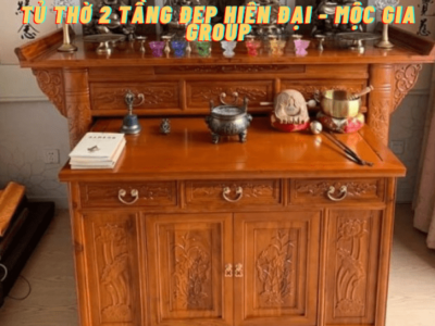 Tủ thờ 2 tầng - Mộc Gia Group
