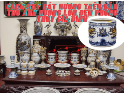 Cách bày bát hương trên bàn thờ