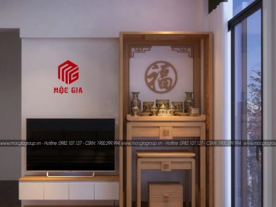 Phòng thờ kết hợp phòng khách