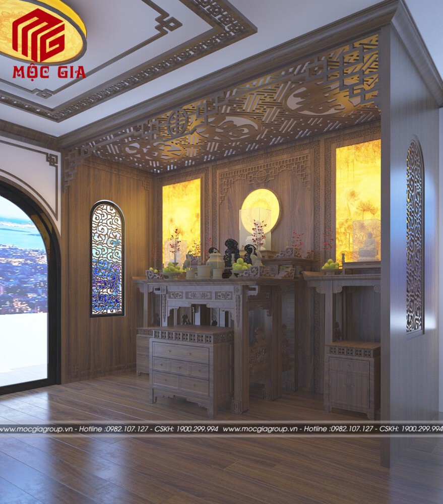 Mẫu phòng thờ đẹp hiện đại