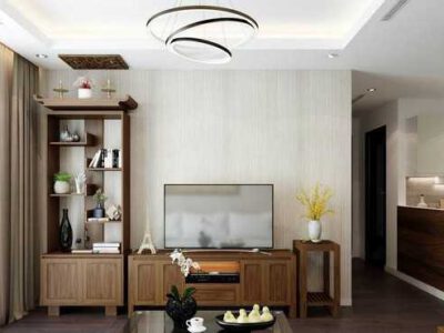 tủ phòng khách kết hợp bàn thờ