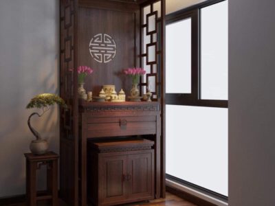 Mẫu vách ngăn bàn thờ chung cư