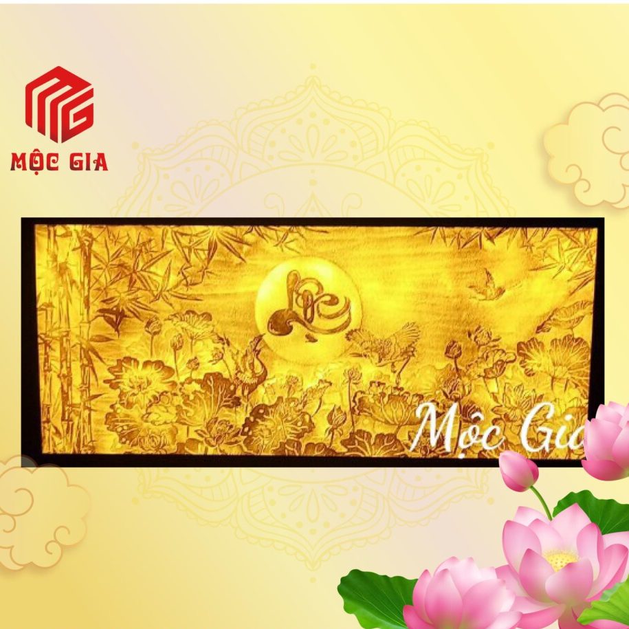 Tranh Trúc Chỉ Ngang Cao Cấp - TT 50