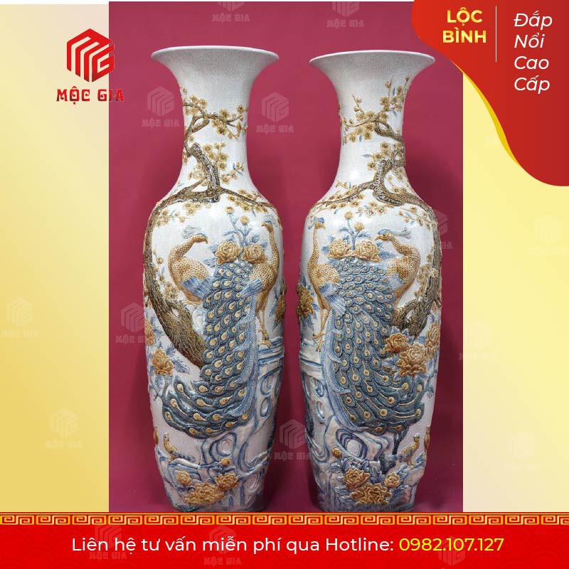 Lộc Bình Đắp Nổi Cao Cấp - DN12