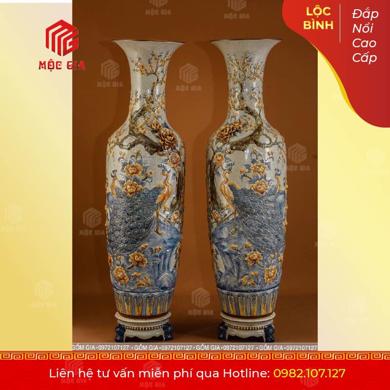 Lộc Bình Đắp Nổi Cao Cấp - DN03