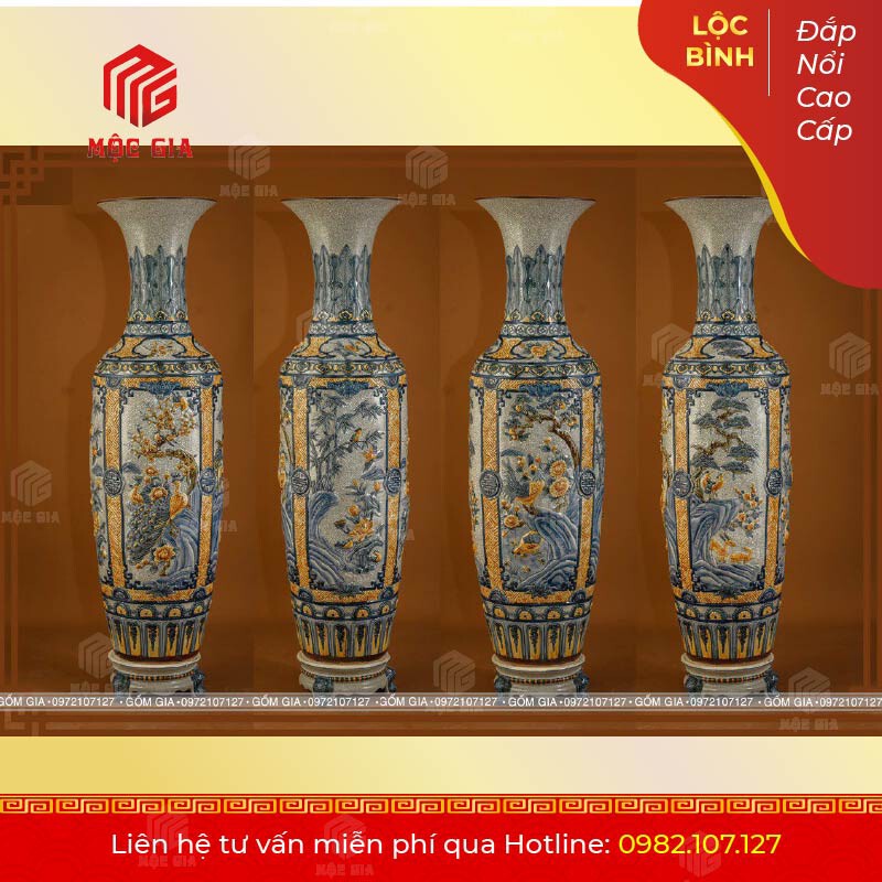 Lộc Bình Đắp Nổi Cao Cấp - DN04