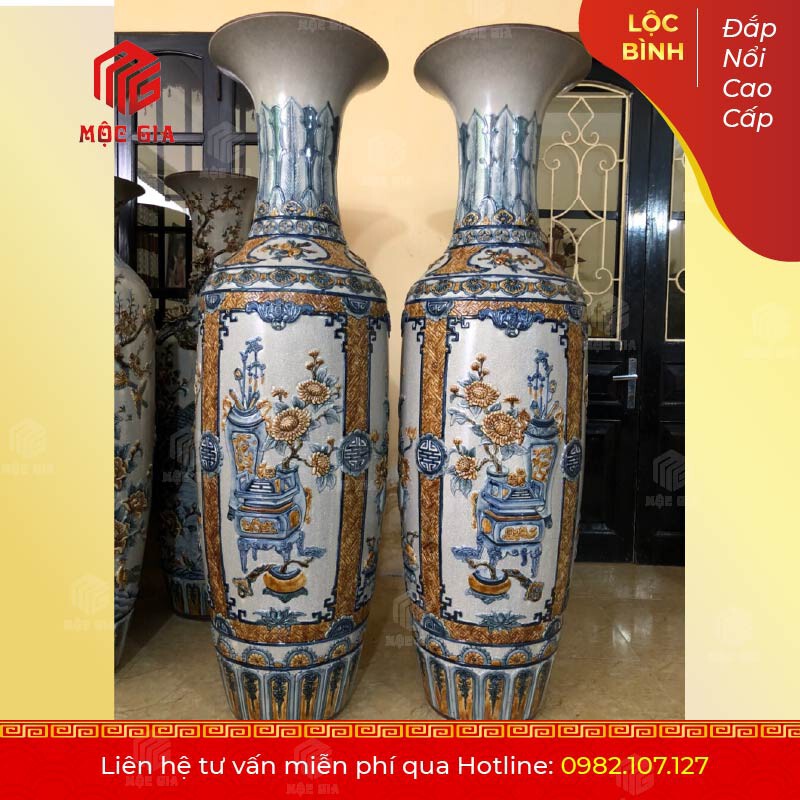 Lộc Bình Đắp Nổi Cao Cấp - DN13
