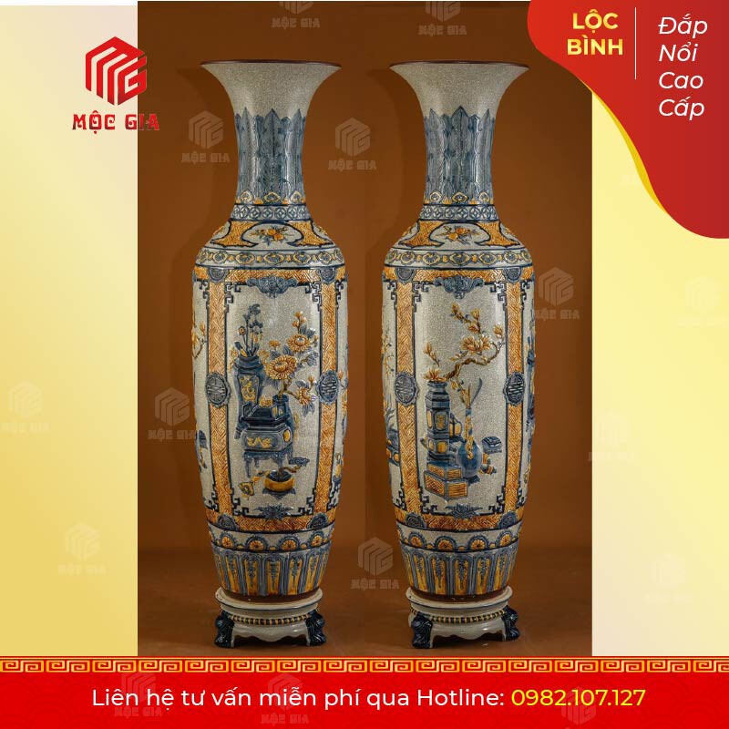 Lộc Bình Đắp Nổi Cao Cấp - DN05