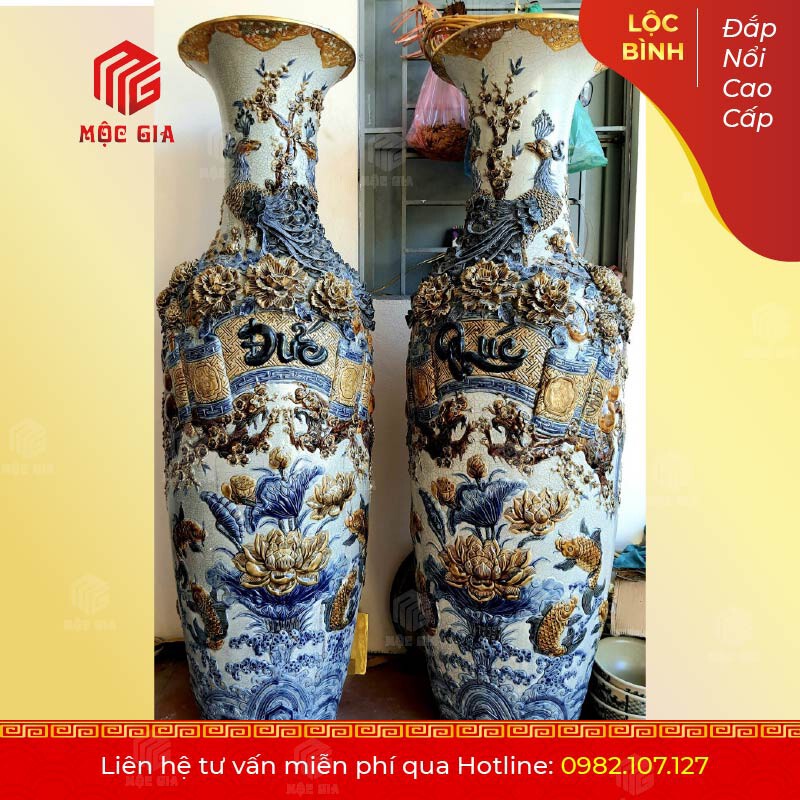 Lộc Bình Đắp Nổi Cao Cấp - DN11