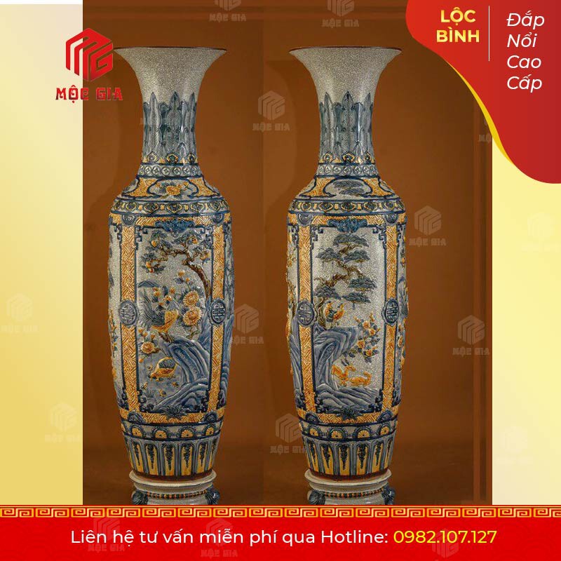Lộc Bình Đắp Nổi Cao Cấp - DN06