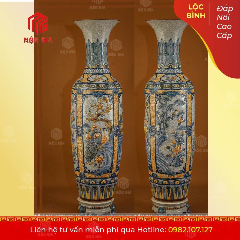 Lộc Bình Đắp Nổi Cao Cấp - DN01