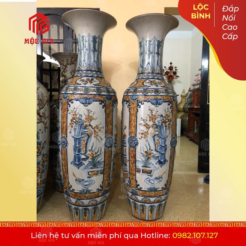 Lộc Bình Đắp Nổi Cao Cấp - DN08