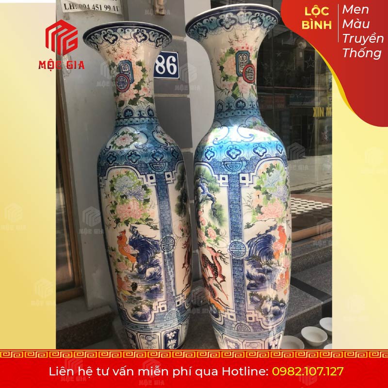 Lộc Bình Men Màu Truyền Thống - MMTT06