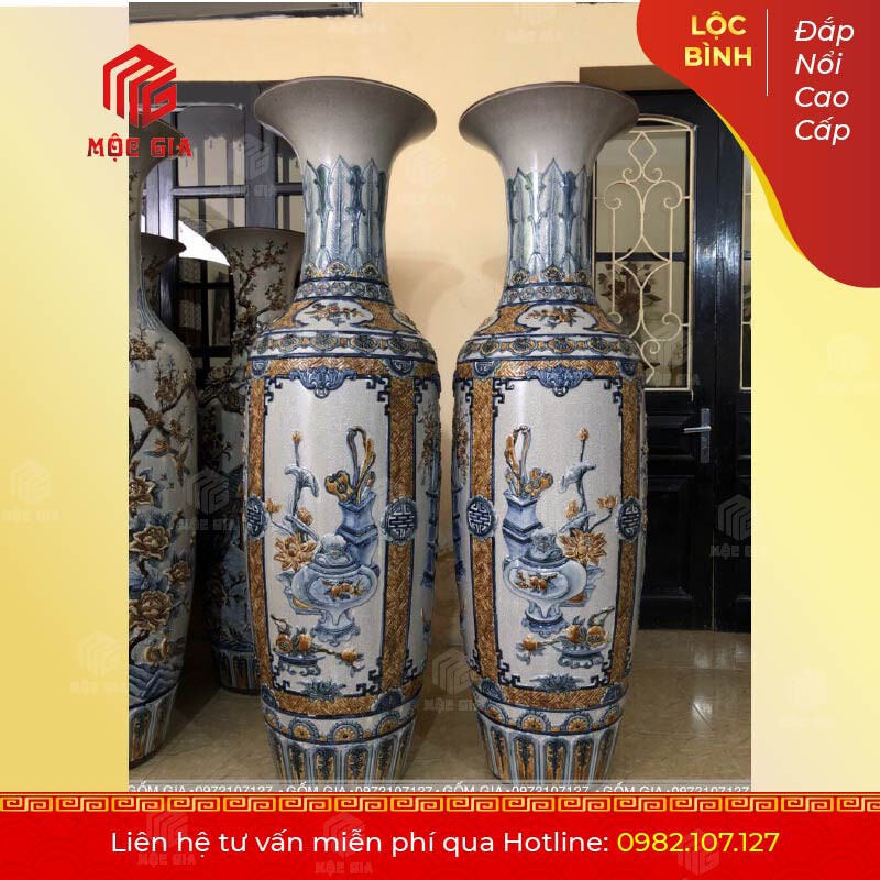 Lộc Bình Đắp Nổi Cao Cấp - DN07