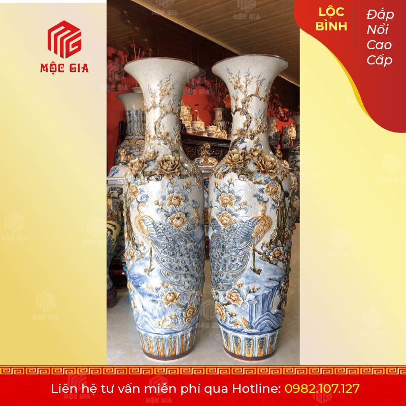 Lộc Bình Đắp Nổi Cao Cấp - DN09