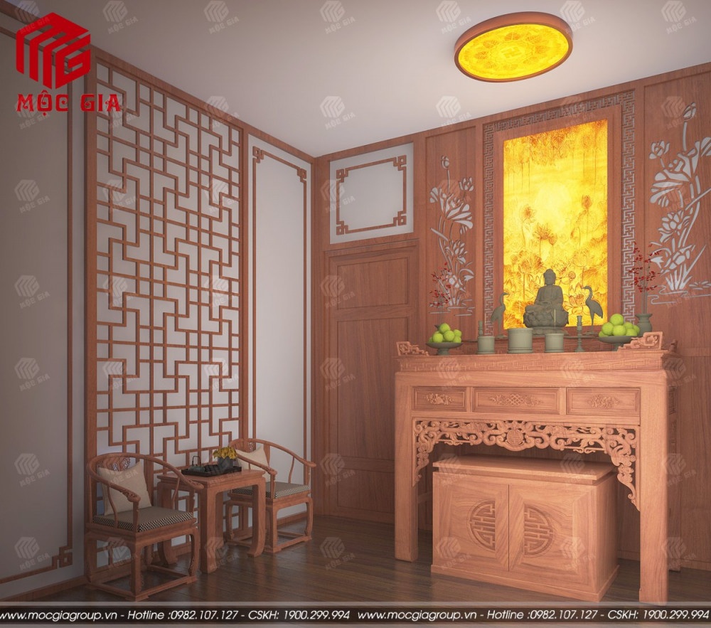 Mẫu bàn thờ gia tiên đơn giản