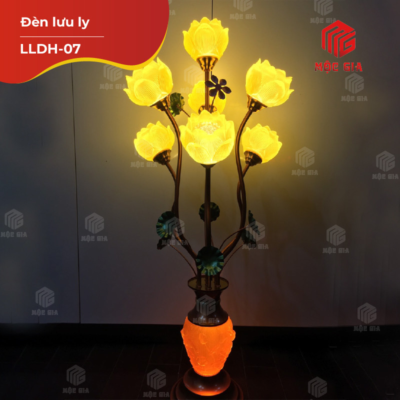 Đèn thờ lưu ly - LLDH-07