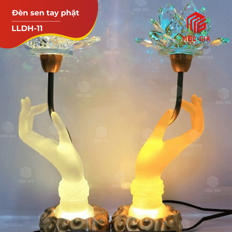 Đèn thờ sen tay phật - LLDT-11