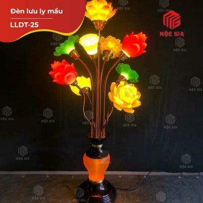 Đèn thờ lưu ly mầu - LLDT-25