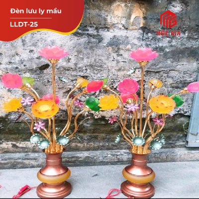 Đèn thờ lưu ly mầu - LLDT-25