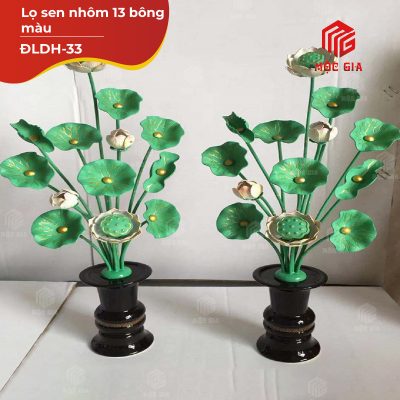 Lọ sen nhôm 13 bông màu - ĐLDH-33