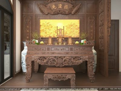 Mẫu án gian thờ gỗ hương đẹp