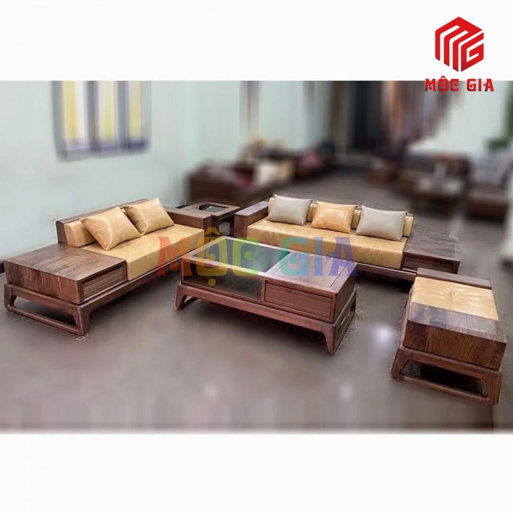 BỘ SOFA GỖ ÓC CHÓ GX-SOC 001