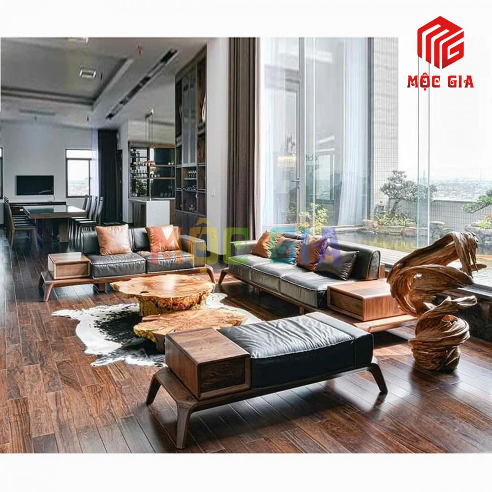 BỘ SOFA GỖ ÓC CHÓ GX-SOC 014-1