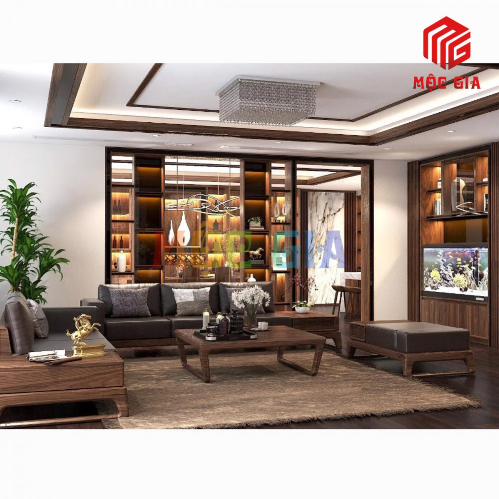 BỘ SOFA GỖ ÓC CHÓ GX-SOC 015