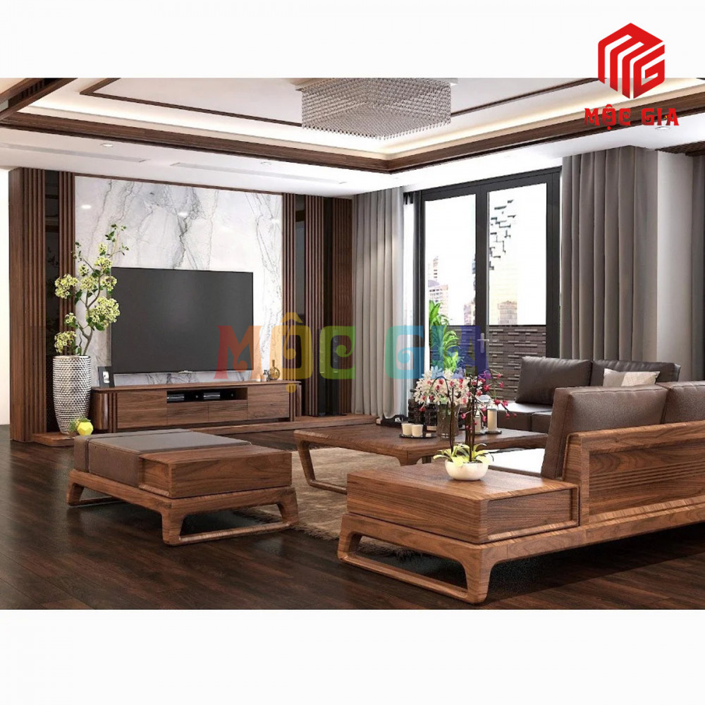 BỘ SOFA GỖ ÓC CHÓ GX-SOC 015