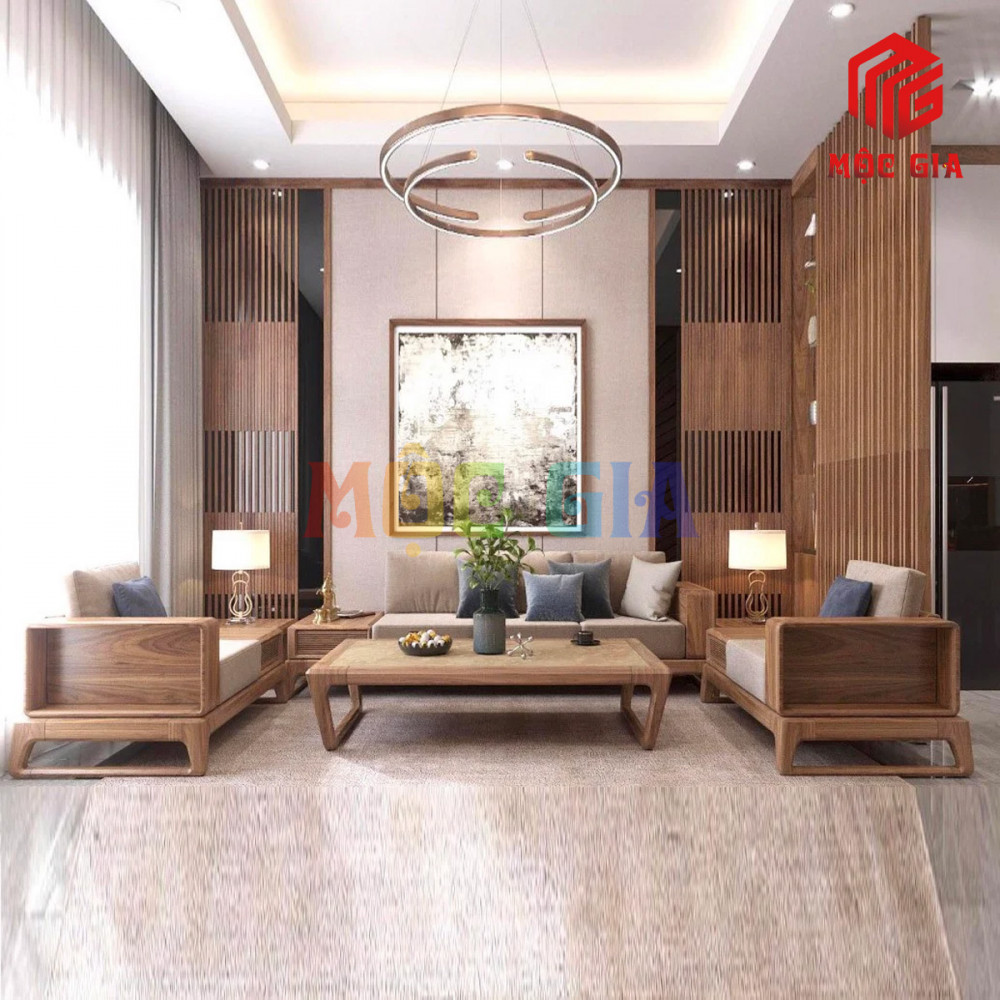 BỘ SOFA GỖ ÓC CHÓ GX-SOC 019