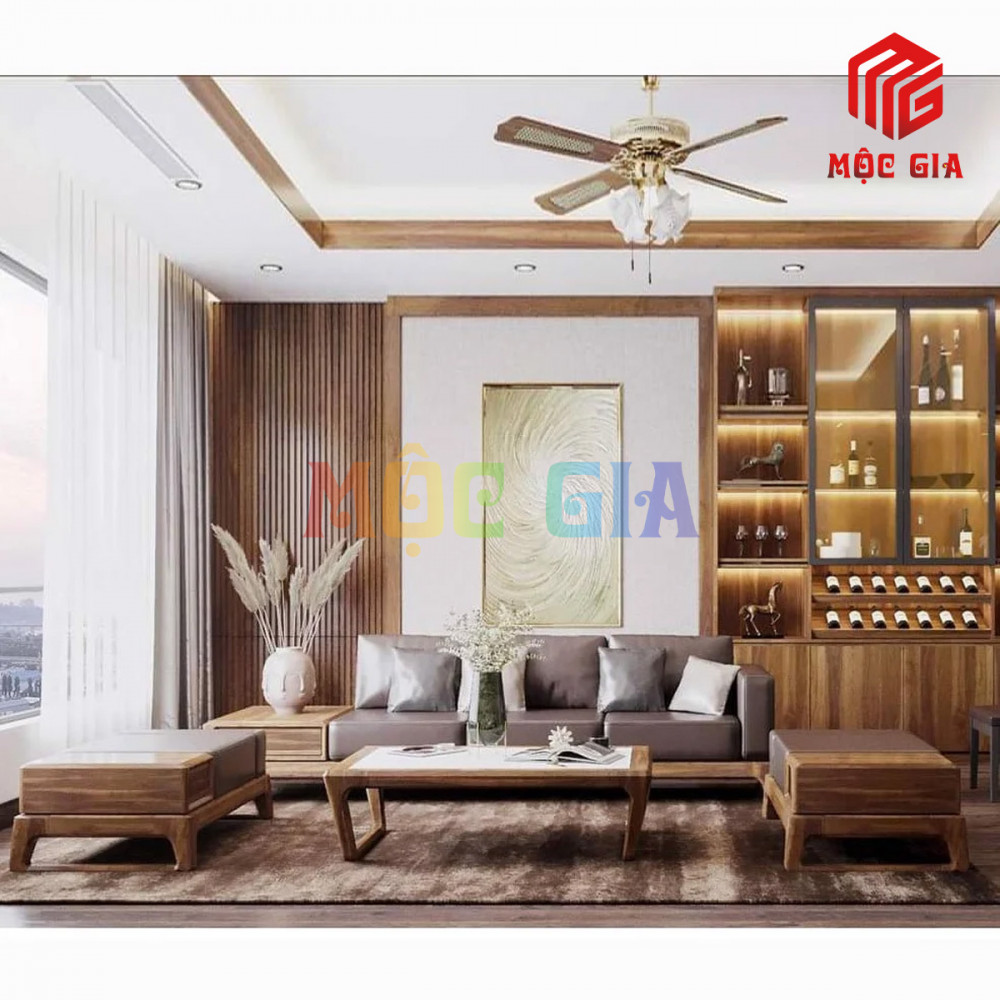 BỘ SOFA GỖ ÓC CHÓ GX-SOC 022