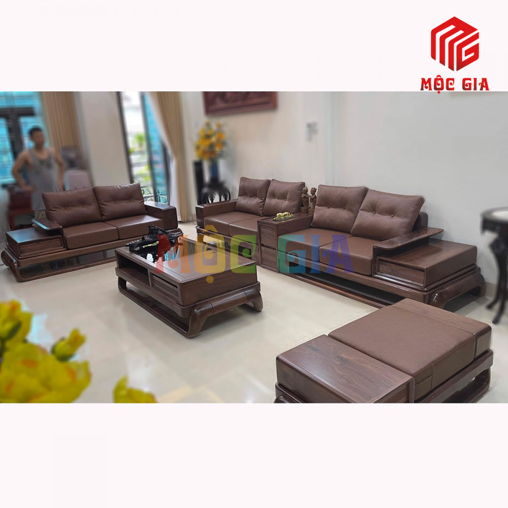 BỘ SOFA GỖ ÓC CHÓ GX-SOC 025-2