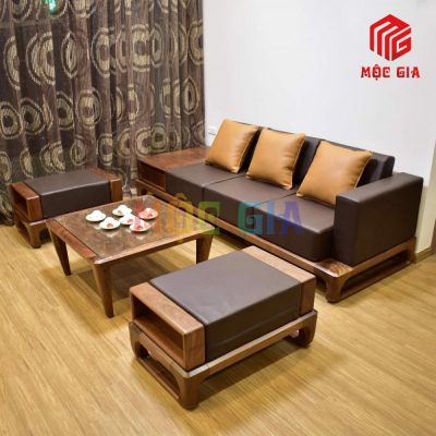BỘ SOFA GỖ ÓC CHÓ GX-SOC 040