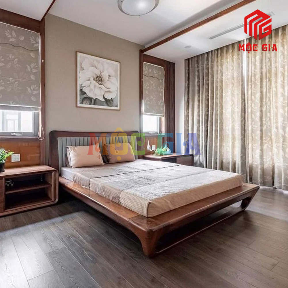 GIƯỜNG NGỦ GỖ ÓC CHÓ CAO CẤP GX-GOC001