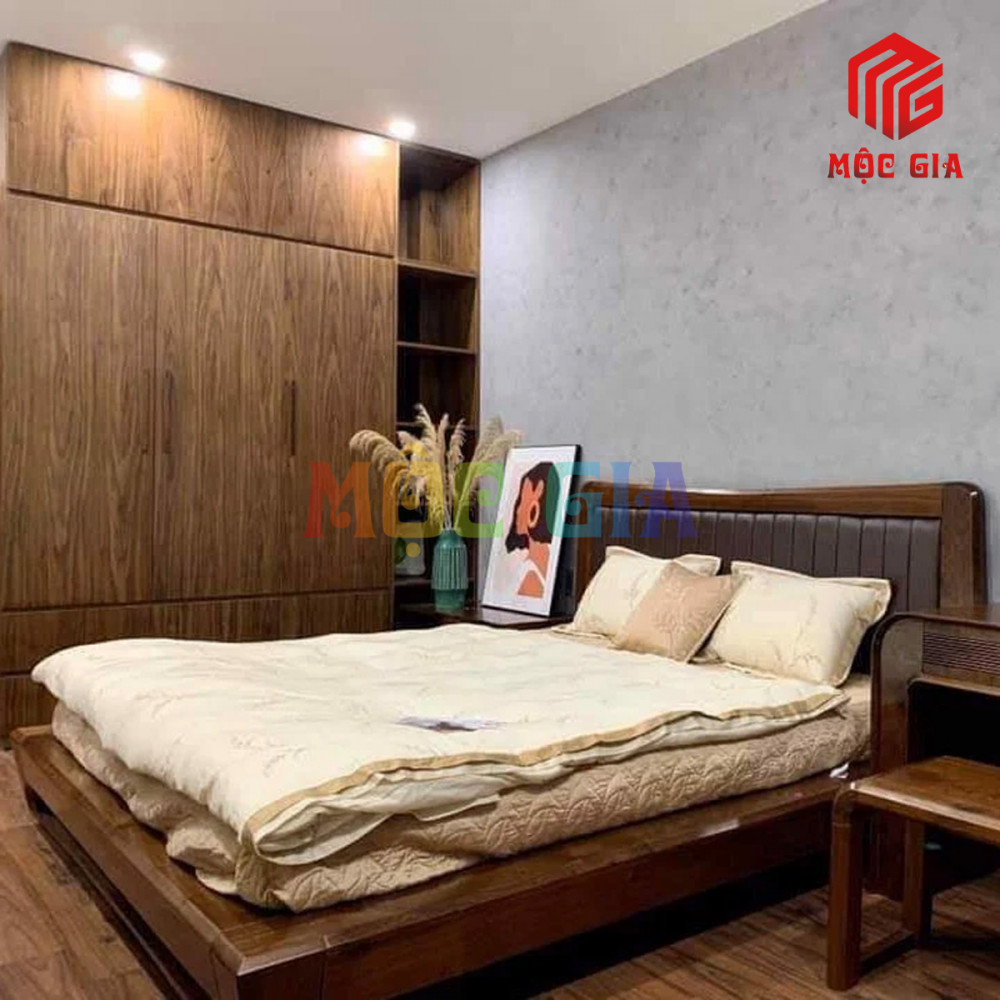 GIƯỜNG NGỦ GỖ ÓC CHÓ CAO CẤP GX-GOC002