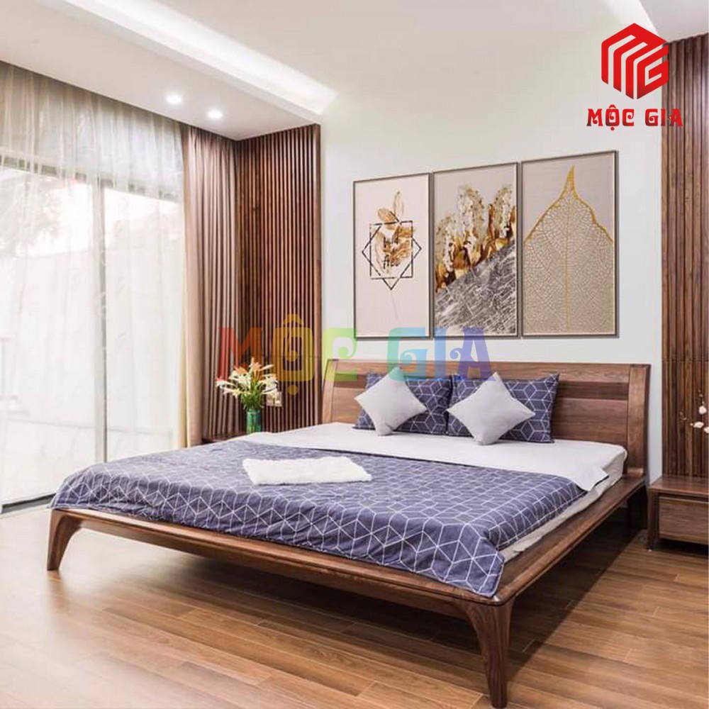 GIƯỜNG NGỦ GỖ ÓC CHÓ CAO CẤP GX-GOC005