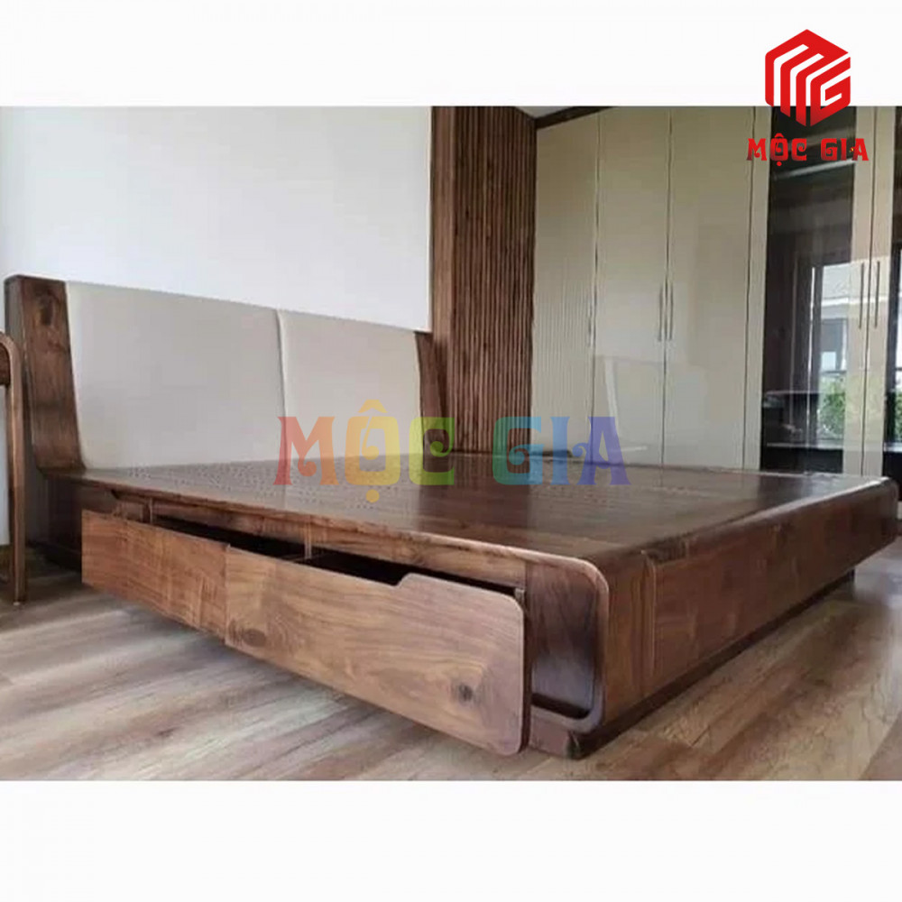 GIƯỜNG NGỦ GỖ ÓC CHÓ CAO CẤP GX-GOC007