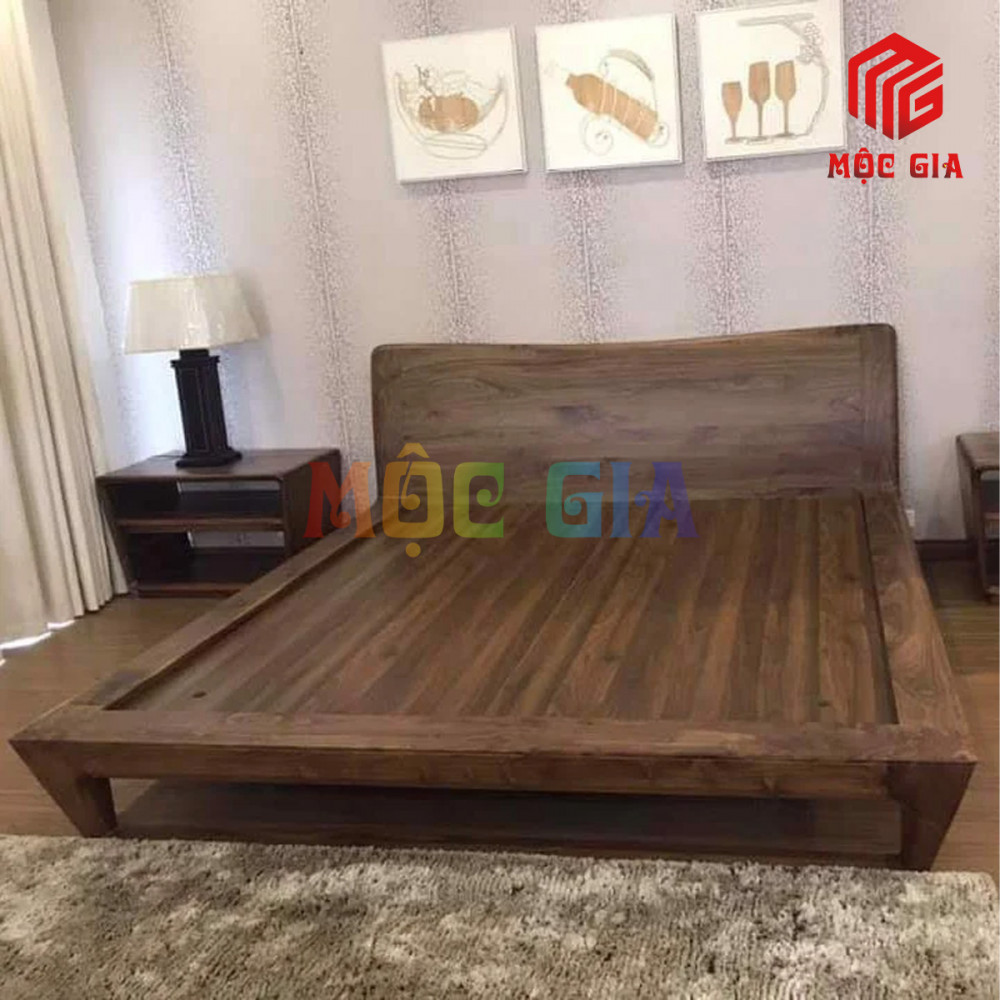 GIƯỜNG NGỦ GỖ ÓC CHÓ CAO CẤP GX-GOC012