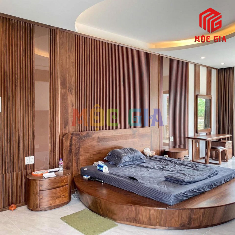 GIƯỜNG NGỦ GỖ ÓC CHÓ CAO CẤP GX-GOC015