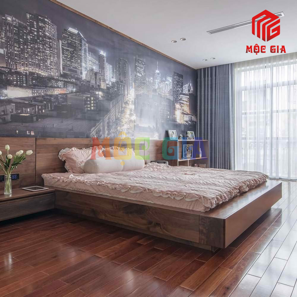 GIƯỜNG NGỦ GỖ ÓC CHÓ CAO CẤP GX-GOC019