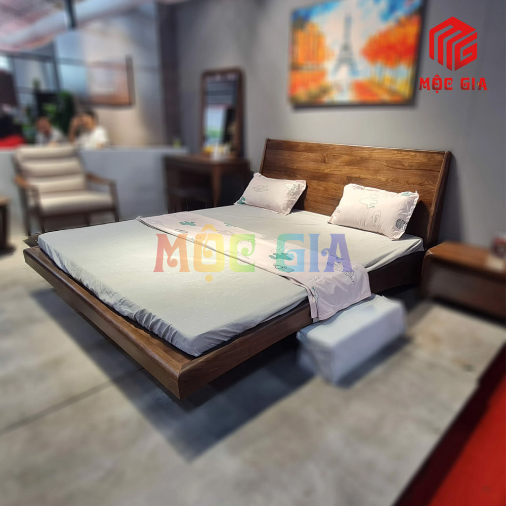 GIƯỜNG NGỦ GỖ ÓC CHÓ CAO CẤP GX-GOC021