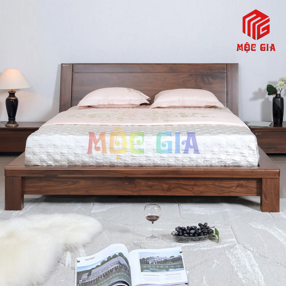 GIƯỜNG NGỦ GỖ ÓC CHÓ CAO CẤP GX-GOC022