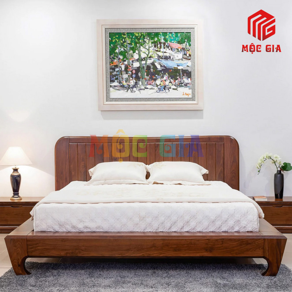 GIƯỜNG NGỦ GỖ ÓC CHÓ CAO CẤP GX-GOC022