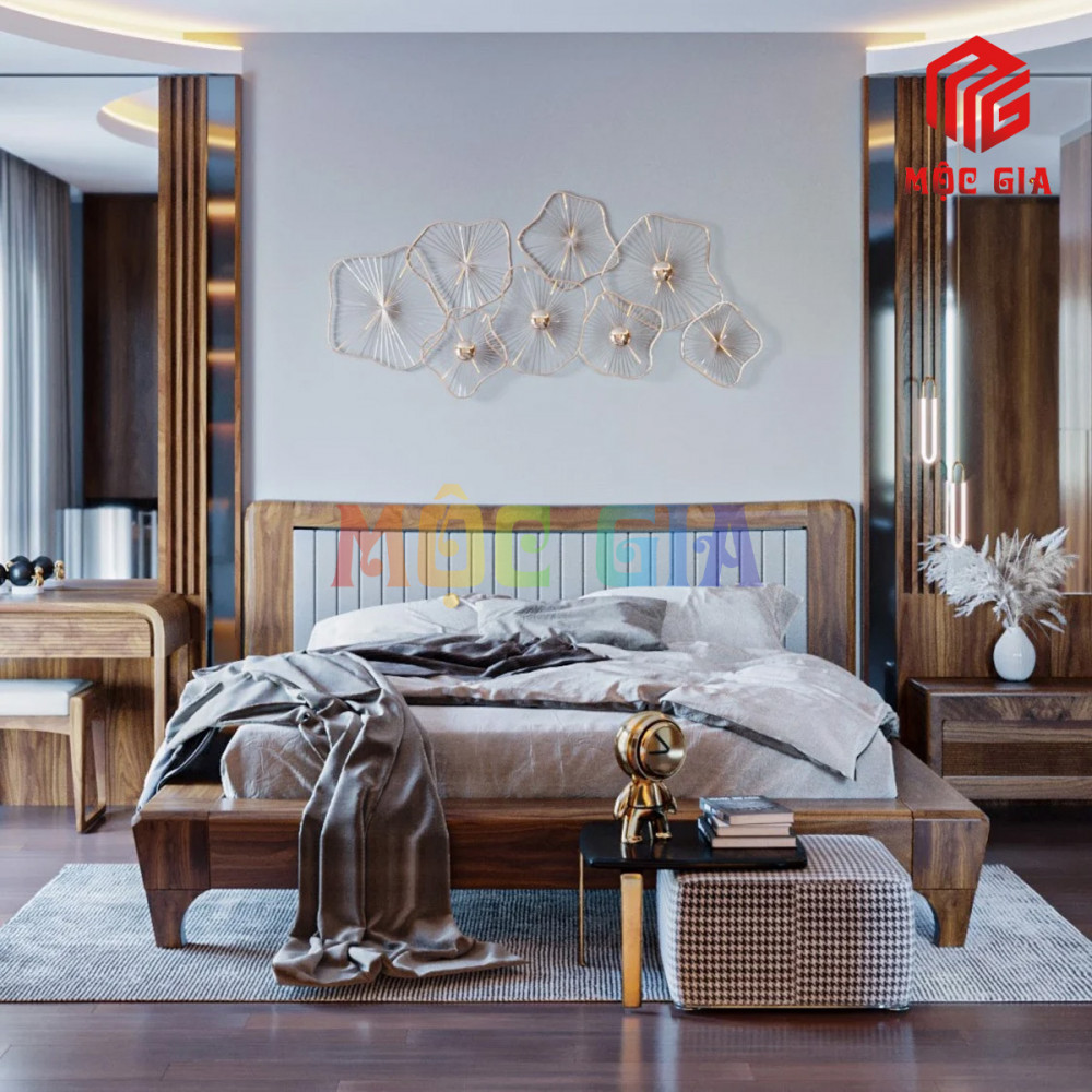 GIƯỜNG NGỦ GỖ ÓC CHÓ CAO CẤP GX-GOC024