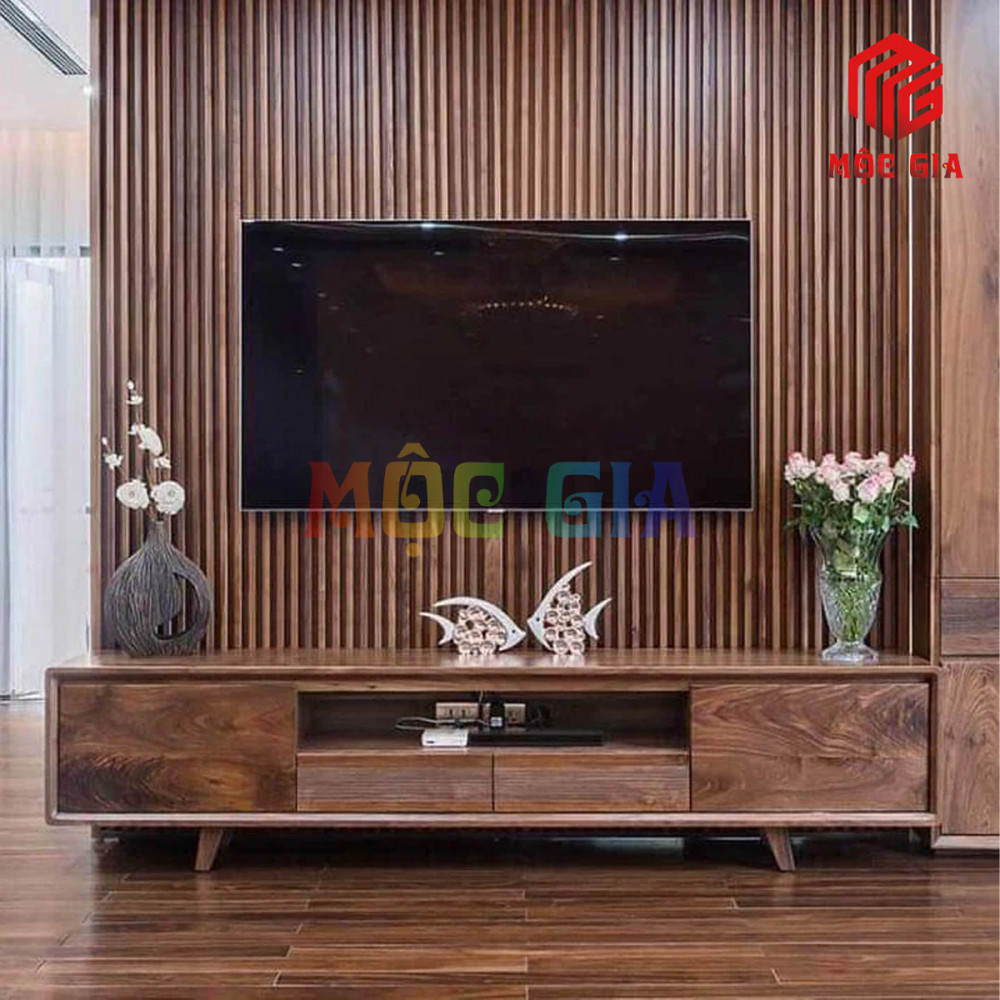 KỆ TI VI GỖ ÓC CHÓ MG-KOC 008