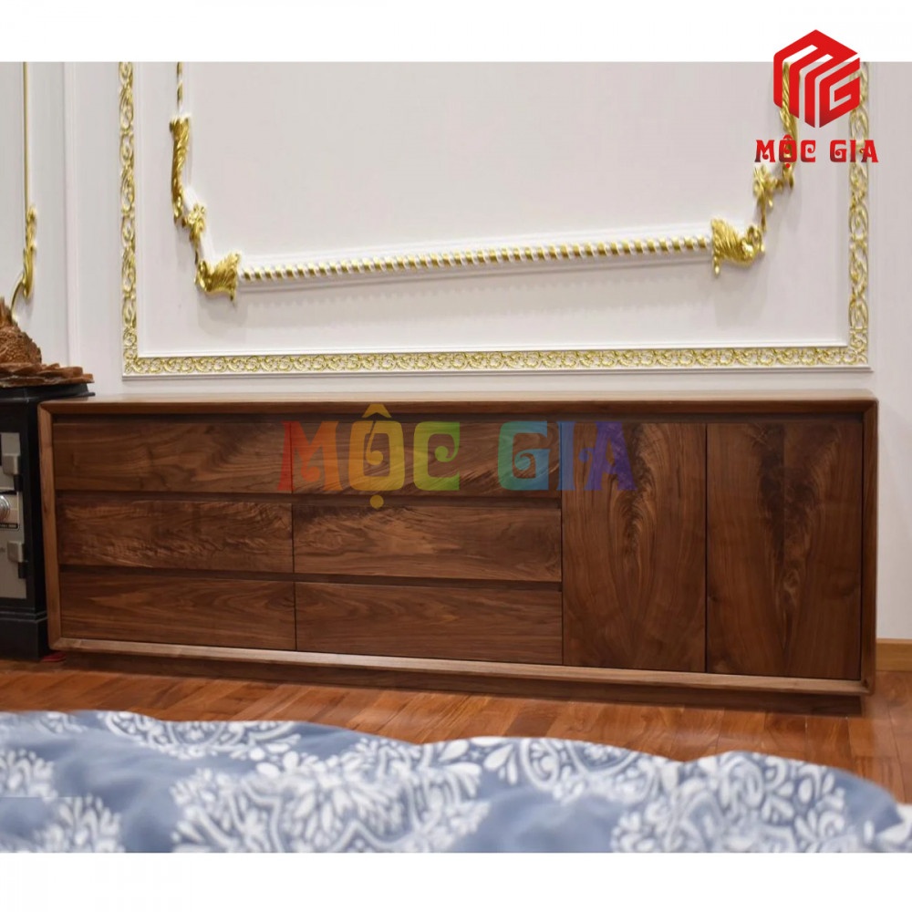 KỆ TI VI GỖ ÓC CHÓ MG-KOC 019