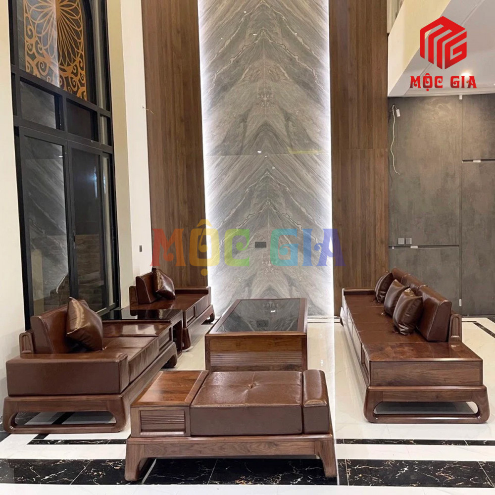 BỘ SOFA GỖ ÓC CHÓ GX-SOC 048-3