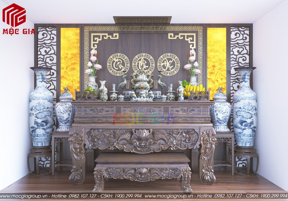 Mẫu bàn thờ cổ xưa đẹp nhất